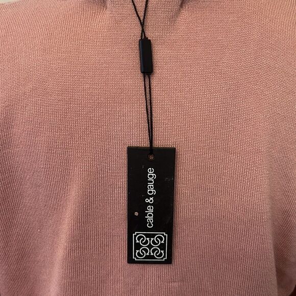 Cable & Gauge mauve long sleeve button front heart cardigan Size L New - Picture 6 of 12